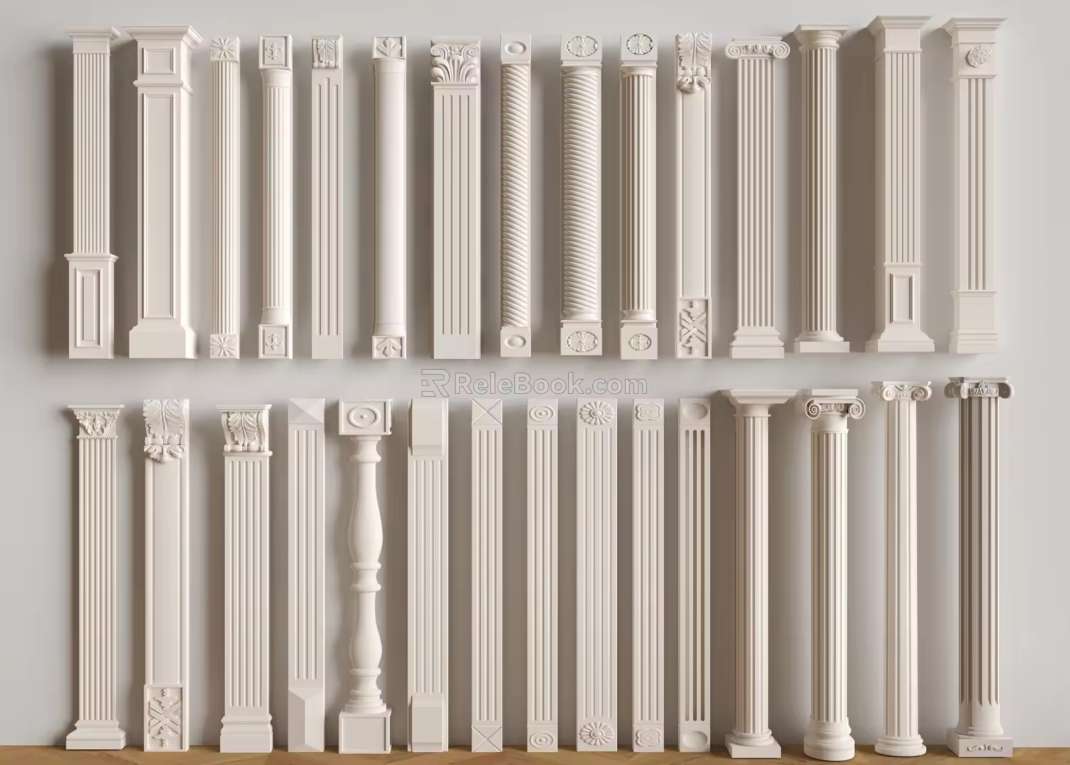 European classical Roman column combination 3d model