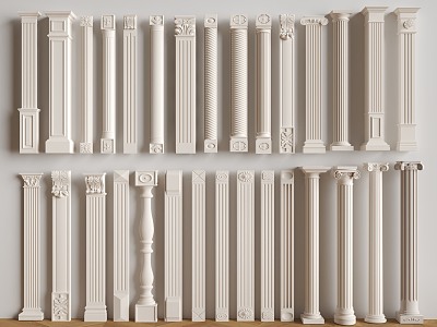 European classical Roman column combination model