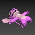 Purple Stitch Game Movie Character With Open Arms