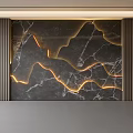 Modern Front Desk Background Wall Simple Background Wall Front Desk Reception Area Background Wall Company Front Desk Background Wall 3d model