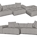 Modern Multiplayer Sofa Multiplayer Corner Sofa 3d model