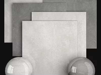 Gray And White Square Construction Components With Textured Surfaces For Interior Design 3d model