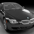 Black BMW Coupe With Sleek Design Shiny Finish And Signature Grille Headlights