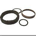 Wood and Stone Decorative Rings with Natural Texture in Various Sizes
