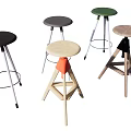 Modern Bar Stool Simple Bar Chair 3d model