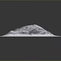 Natural Snowy Mountain Landscape With Smooth White Surface And Rocky Texture