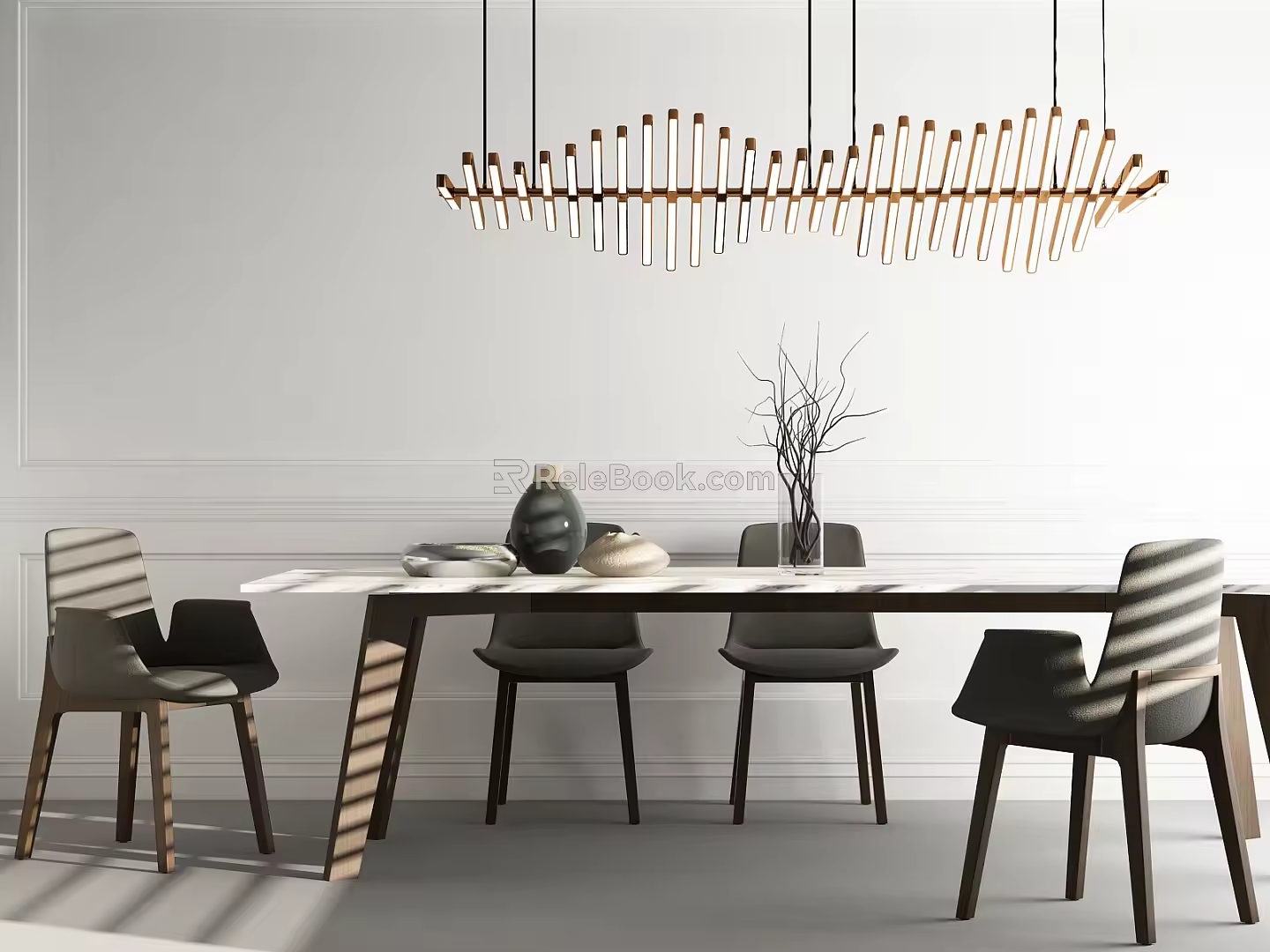 Modern Dining Table and Chair Combination Table and Chair 3d model