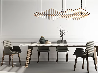 Modern Dining Table and Chair Combination Table and Chair 3d model