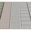 Modern grass-planting brick paving stone paving 3d model