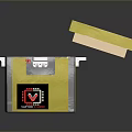 Yellow Box With Open Lid Showing Items Inside And French Flag On Side