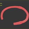 Silver Circular Collar Fashion Accessory With Carved Dragon Head Ends And Textured Surface Design