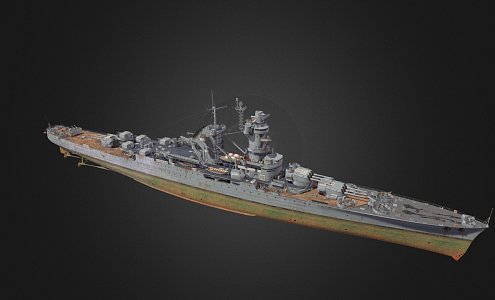 modern warship destroyer weapon ship cruiser ship 3d model