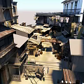 Old Town Narrow Street Scene With Traditional Buildings Old Houses And Rooftops