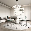 Hotel Mahjong Room Interior Design With Modern Lighting Comfortable Seats And Mahjong Table