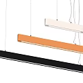 Modern Linear Pendant Lights Black Gold and Silver Hanging in Minimalist Home Interior Design