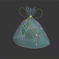 Commercial Equipment Decorative Blue Bag Featuring Water Drop Design And Tie Closure For Business Use