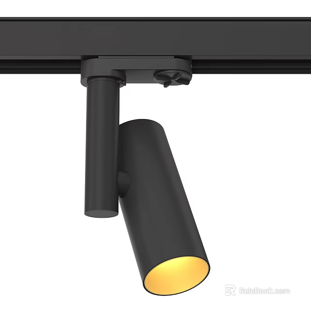 Modern Black Downlight Spotlight With Adjustable Warm Light Ceiling Design 3d model