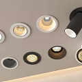Contemporary Downlights And Spotlights Featuring Various Designs And Color Options For Ceiling Mounting