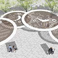 Modern Gallery Frame Special-shaped Landscape Gallery Frame Park Square Mother and Mother Gallery Frame 3d model