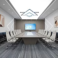 Modern White Marble Office Reception Desk With Custom Brand Logo Wall And Indoor Green Plant