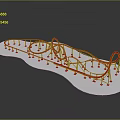 White Roller Coaster Model With Intricate Track Design And Support Structures 3d model
