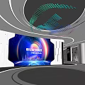 Modern science and technology enterprise exhibition hall interactive touch all-in-one machine digital sand table interactive touch screen LED splicing screen 3d model