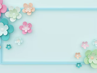 Modern Enterprise Commercial Blue Flower Language Background Enterprise Commercial 3d model