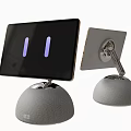 Smart Machines With Display Screen And Adjustable Stand On Gray Base