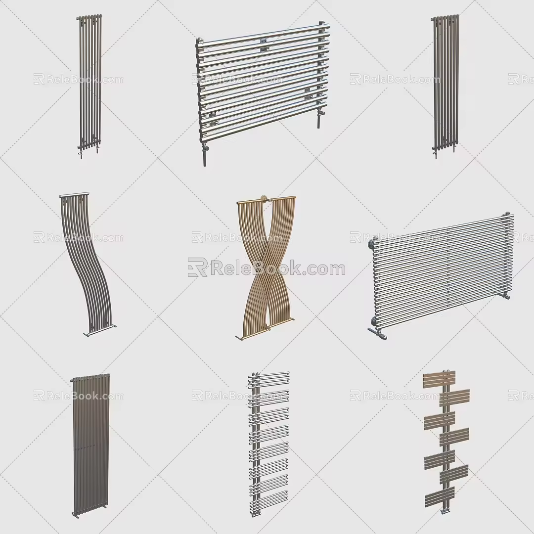 Heating and floor heating pipes for hydropower components 3d model