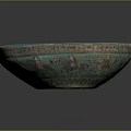 Traditional Turquoise Ceramic Bowl With Intricate Hand Painted Patterns For Home Decor
