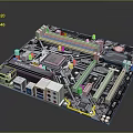 Computer Motherboard Computer Motherboard High-end Motherboard High-end Motherboard Gaming Motherboard Asus Motherboard 3d model