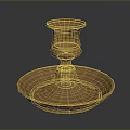 Brass Candle Holder For Home Decor With Round Base And Elegant Stem Design