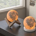 lunar table lamp 3d model