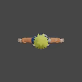 Anime Character With Yellow Spiky Hair Forehead Protector Orange Jacket Blue Details White Fur Collar And Scroll On Shoulder
