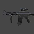 M4 carbine and scope 3d model