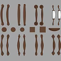 Light Luxury Handle Door Handle 3d model