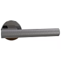 Modern Metal Door Handle With Textured Surface And Circular Base Design