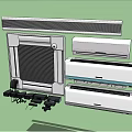 Various Air Conditioner Fan Types with Design Components and Installation Parts