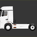 White SHACMAN Modern Semi Truck With Aerodynamic Cab And Front Headlights 3d model