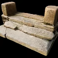 Natural Stone Garden Ornament With Stacked Steps And Rustic Texture For Outdoor Decor
