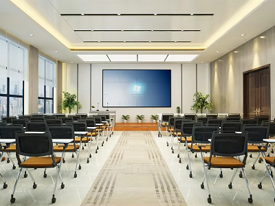 Modern conference hall function classroom 3d model