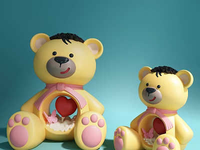 Modern Doll Hand Ornaments Bear 3d model