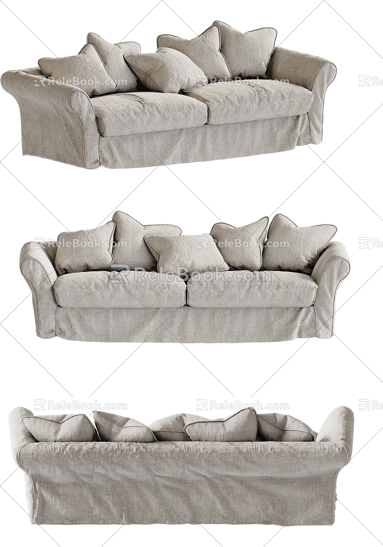 medieval double sofa 3d model