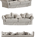 medieval double sofa 3d model