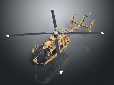 Modern Helicopter Gunship Helicopter Aircraft Gunship Combat Helicopter 3d model