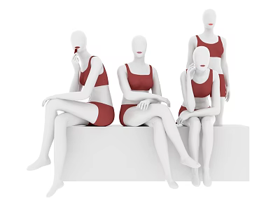 Modern figure model combination underwear model display 3d model