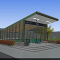 Modern Urban Subway Station Entrance Road Facility With Standard Access And Beautiful Surrounding Landscape