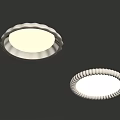 Modern Round Ceiling Lights With White Frame And Illuminated Design 3d model