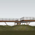 Modern viewing platform Landscape platform Landscape structure Mountain viewing platform 3d model