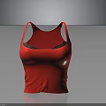 Red Sleeveless Fitted Tank Top for Women Modern Fashion Casual Wear